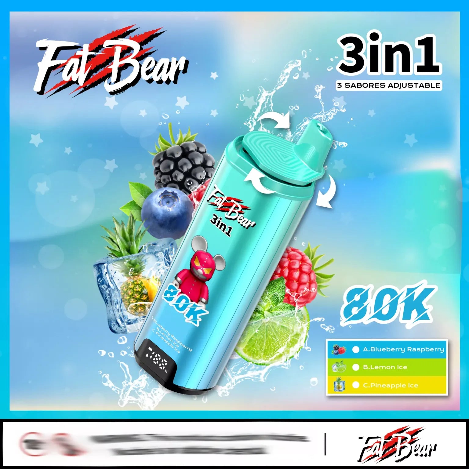 AIM FATBEAR 80K – Jednorazová elektronická cigareta až do 80 000 potiahnutí