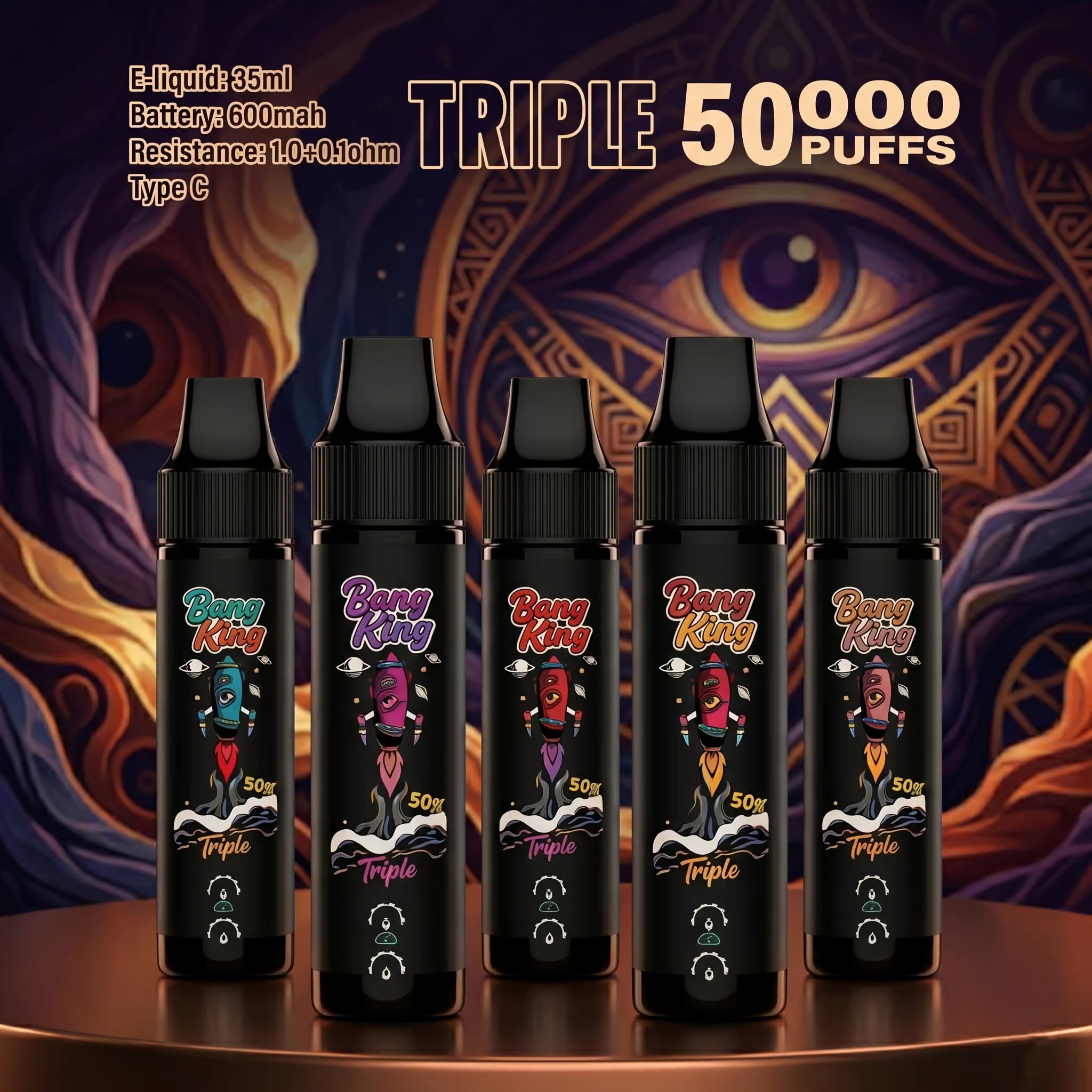 Bang King Triple- Jednorazová elektronická cigareta až 50000 potiahnutí